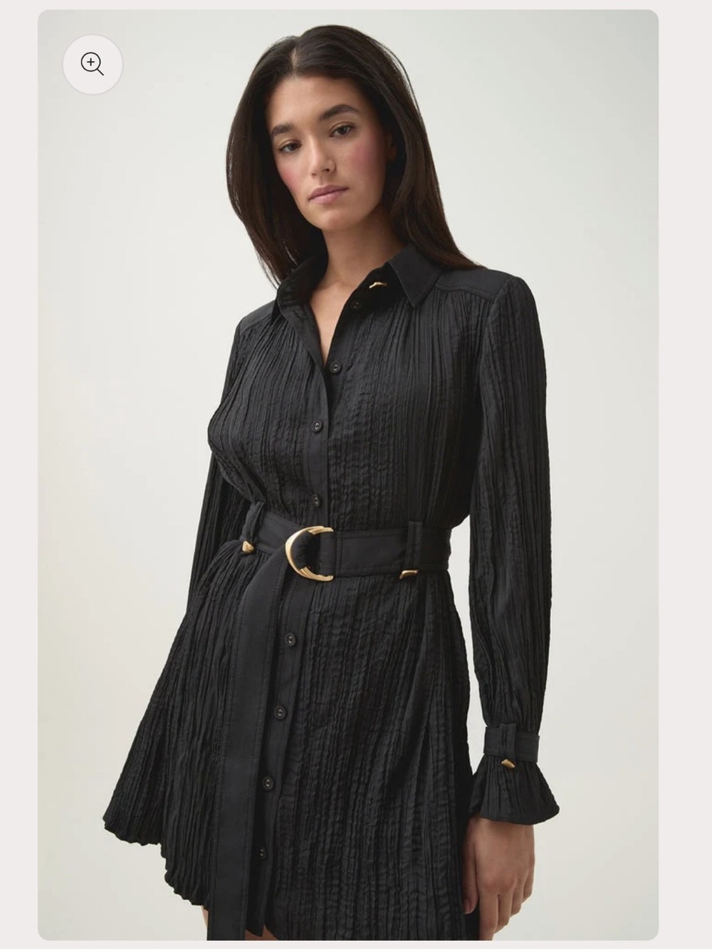 Aje Bays Crushed Pleat Mini Dress